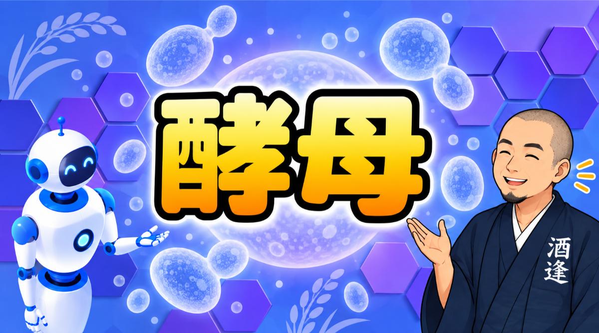 日本酒の酵母について酒逢店主とAIが対話形式で解説するブログ記事のサムネイル